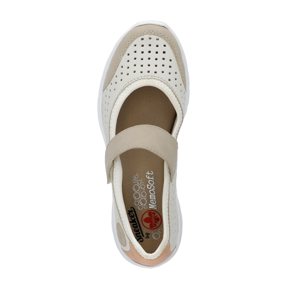 Rieker Nikita L32B5 Mary Jane (Women) - Ginger/Off White Athletic - Casual - Slip On - The Heel Shoe Fitters