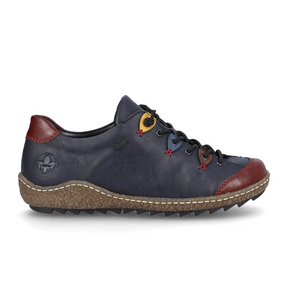 Rieker Liv 61 Sneaker (Women) - Wine/Ozean/Brandy/Royal Athletic - Casual - Lace Up - The Heel Shoe Fitters