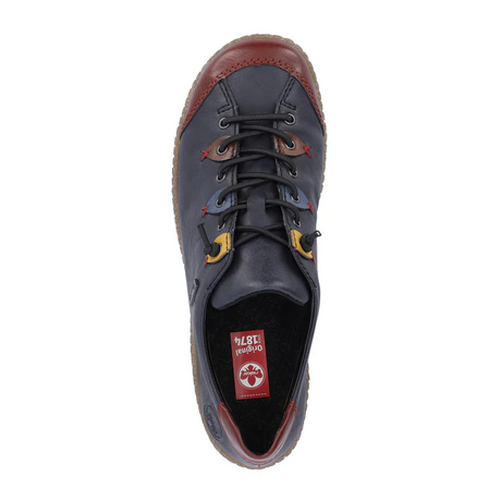 Rieker Liv L7561-14 Sneaker (Women) - Wine/Ozean/Brandy/Royal Athletic - Casual - Lace Up - The Heel Shoe Fitters