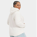 UGG® Rey UGGfluff Logo Hoodie (Women) - Nimbus/Sand Apparel - Top - Sweatshirt - The Heel Shoe Fitters