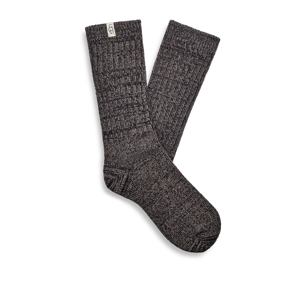 UGG® Rib Knit Slouchy Crew Sock (Women) - Grey/Black Accessories - Socks - Lifestyle - The Heel Shoe Fitters