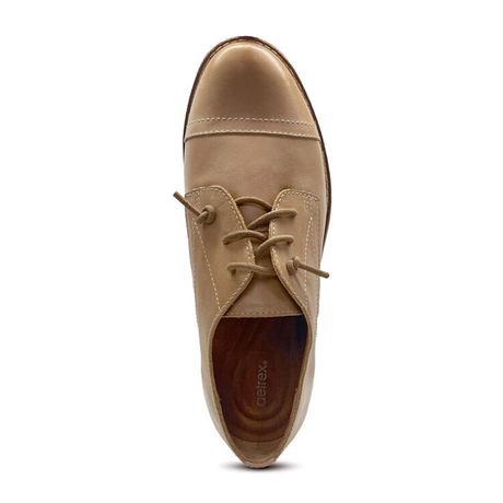 Aetrex Gina Oxford (Women) - Chai Dress Casual - Oxford - The Heel Shoe Fitters