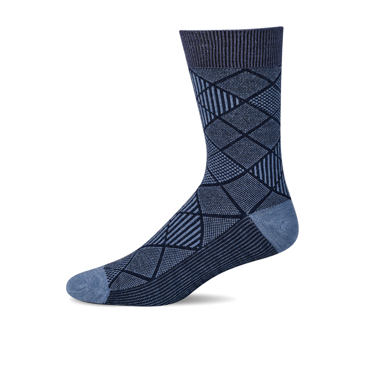 Sockwell Argyle Tweed Crew Sock (Men) - Navy Accessories - Socks - Lifestyle - The Heel Shoe Fitters