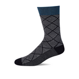 Sockwell Argyle Tweed Crew Sock (Men) - Black Accessories - Socks - Lifestyle - The Heel Shoe Fitters