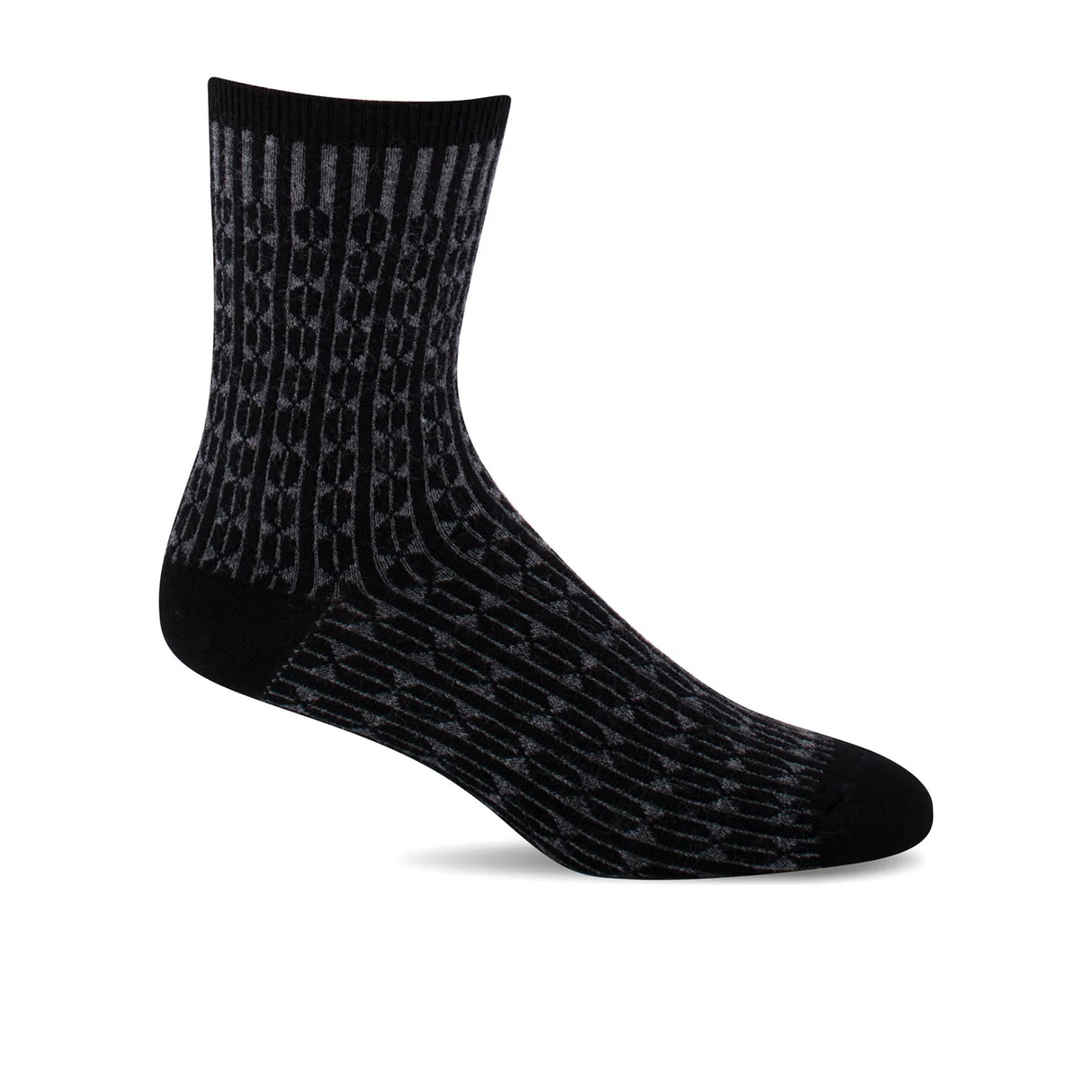 Sockwell Baby Cable Crew Sock (Women) - Black Accessories - Socks - Lifestyle - The Heel Shoe Fitters