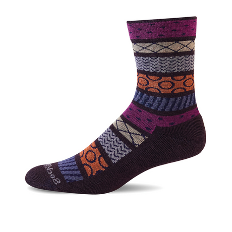 Sockwell Fairisle Pop Crew Sock (Women) - Blackberry Multi Accessories - Socks - Lifestyle - The Heel Shoe Fitters