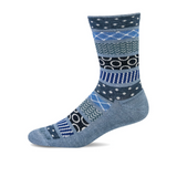Sockwell Fairisle Pop Crew Sock (Women) - Bluestone Accessories - Socks - Lifestyle - The Heel Shoe Fitters