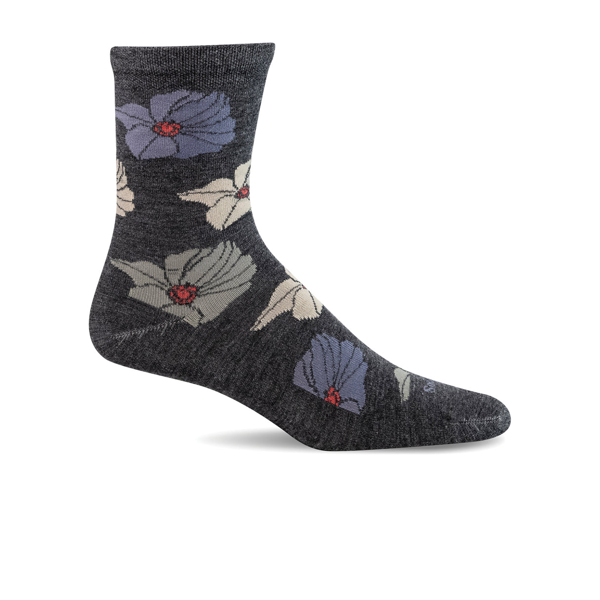 Sockwell Big Bloom Crew Sock (Women) - Charcoal  - The Heel Shoe Fitters