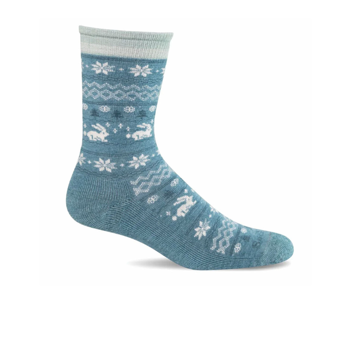 Sockwell Folksy Fairisle Crew Sock (Women) - Mineral Accessories - Socks - Lifestyle - The Heel Shoe Fitters