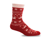 Sockwell Folksy Fairisle Crew Sock (Women) - Ruby Accessories - Socks - Lifestyle - The Heel Shoe Fitters