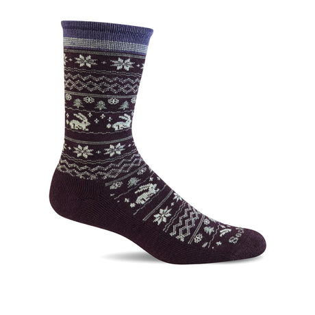 Sockwell Folksy Fairisle Crew Sock (Women) - Blackberry Accessories - Socks - Lifestyle - The Heel Shoe Fitters