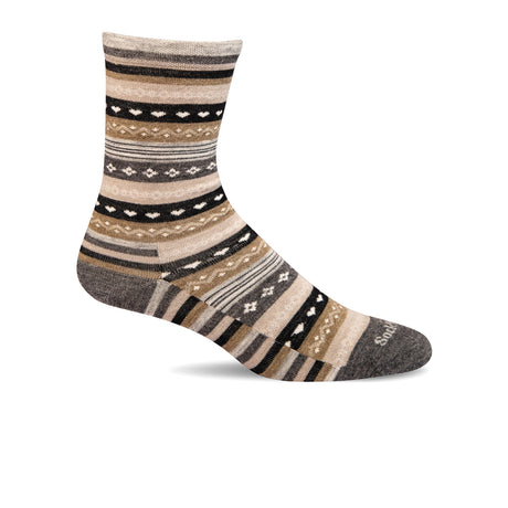 Sockwell Forever Fairisle Crew Sock (Women) - Charcoal Accessories - Socks - Lifestyle - The Heel Shoe Fitters