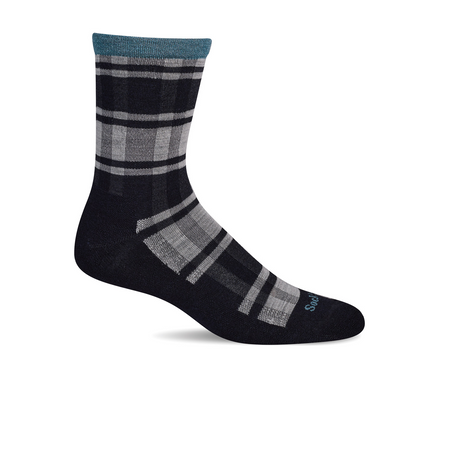 Sockwell Big Plaid Crew Sock (Women) - Black Accessories - Socks - Lifestyle - The Heel Shoe Fitters