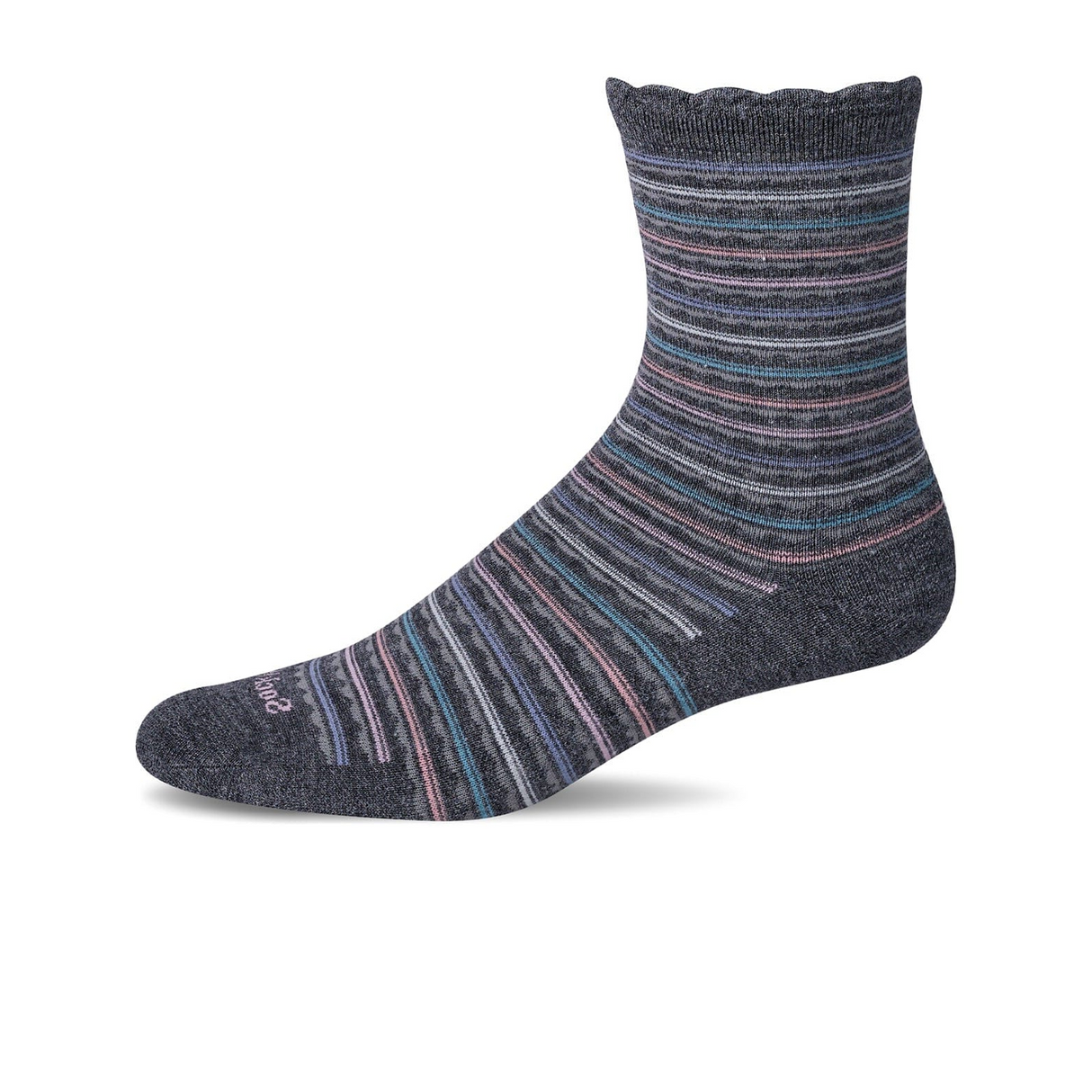 Sockwell Scalloped (Women) - Charcoal Accessories - Socks - Lifestyle - The Heel Shoe Fitters