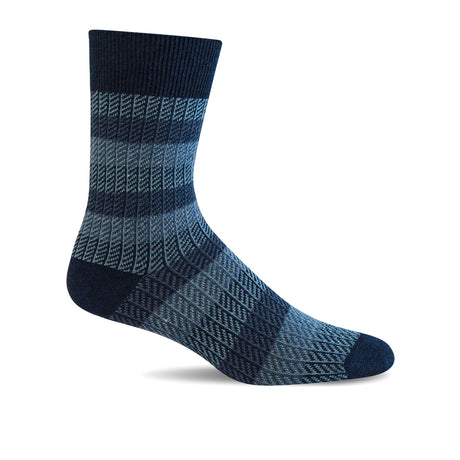 Sockwell Ticking Tweed Crew Sock (Men) - Navy Accessories - Socks - Lifestyle - The Heel Shoe Fitters