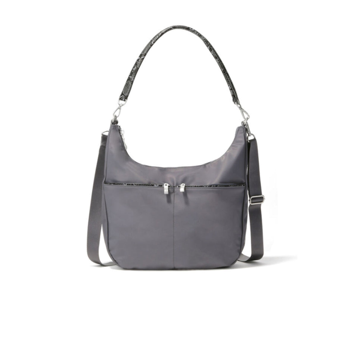 Baggallini Bowery Large Half Moon Bag - Smoke/Faux Python Accessories - Bags - Handbags - The Heel Shoe Fitters