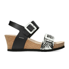 Mephisto Lissia Wedge Sandal (Women) - Black Sandanyl Sandal - Heel/Wedge - The Heel Shoe Fitters