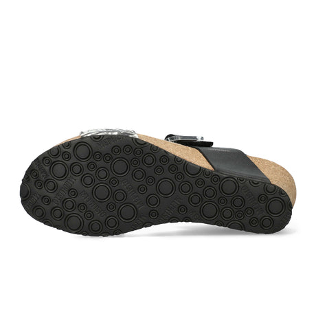 Mephisto Lissia Wedge Sandal (Women) - Black Sandanyl Sandals - Heel/Wedge - The Heel Shoe Fitters