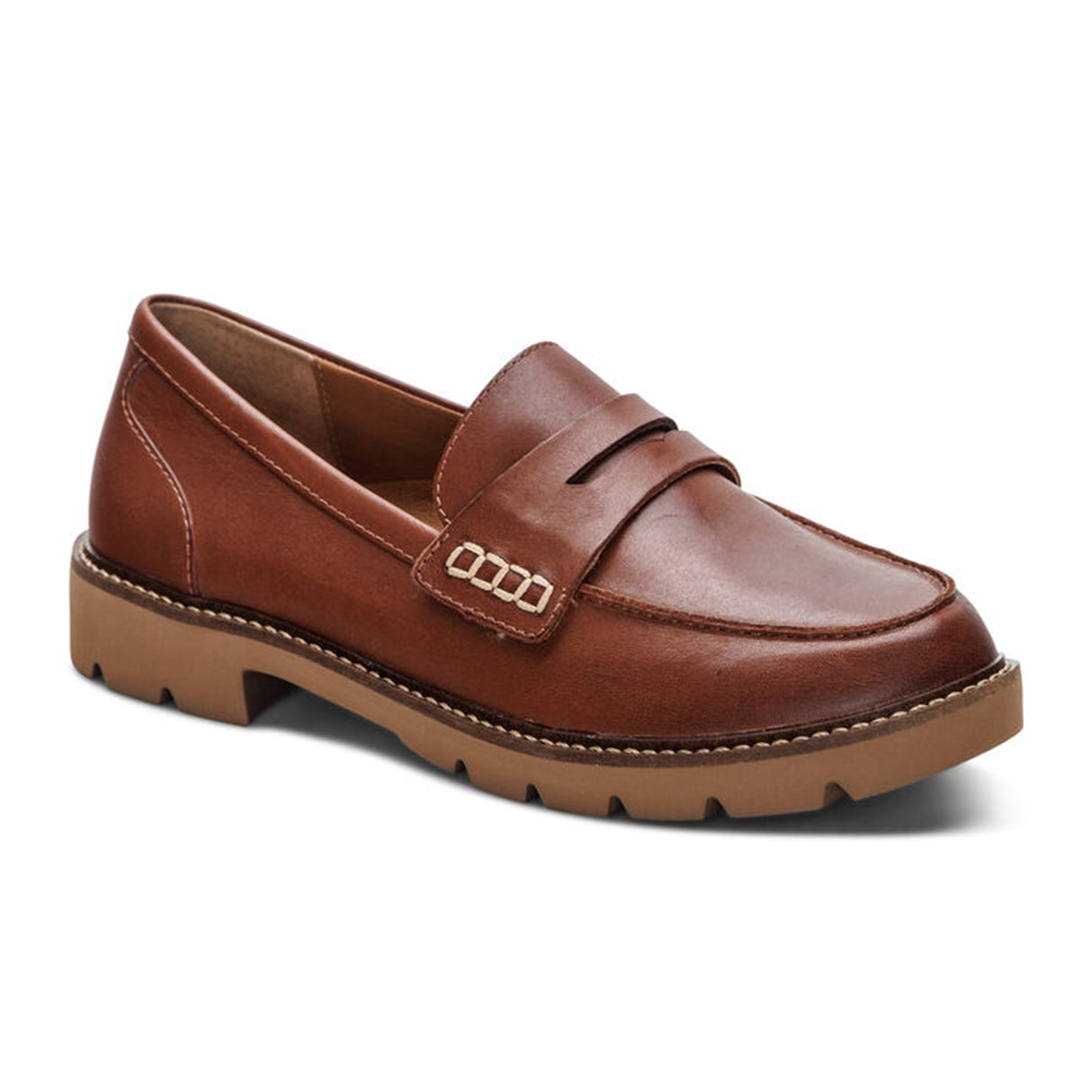 Aetrex Colette Loafer (Women) - Cognac Dress Casual - Loafer - The Heel Shoe Fitters