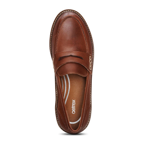 Aetrex Colette Loafer (Women) - Cognac Dress Casual - Loafer - The Heel Shoe Fitters