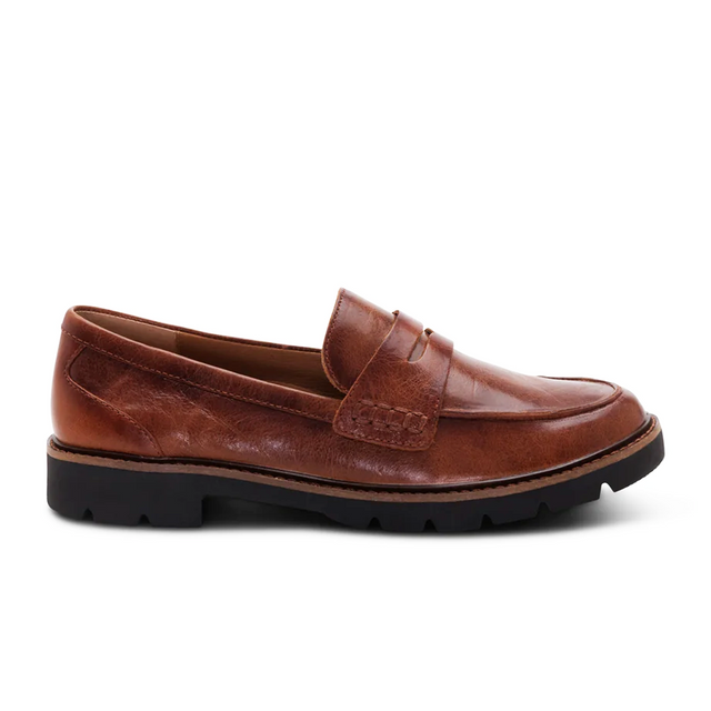 Aetrex Colette Loafer (Women) - Cognac/Black Sole Dress-Casual - Loafer - The Heel Shoe Fitters