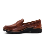 Aetrex Colette Loafer (Women) - Cognac/Black Sole Dress-Casual - Loafer - The Heel Shoe Fitters