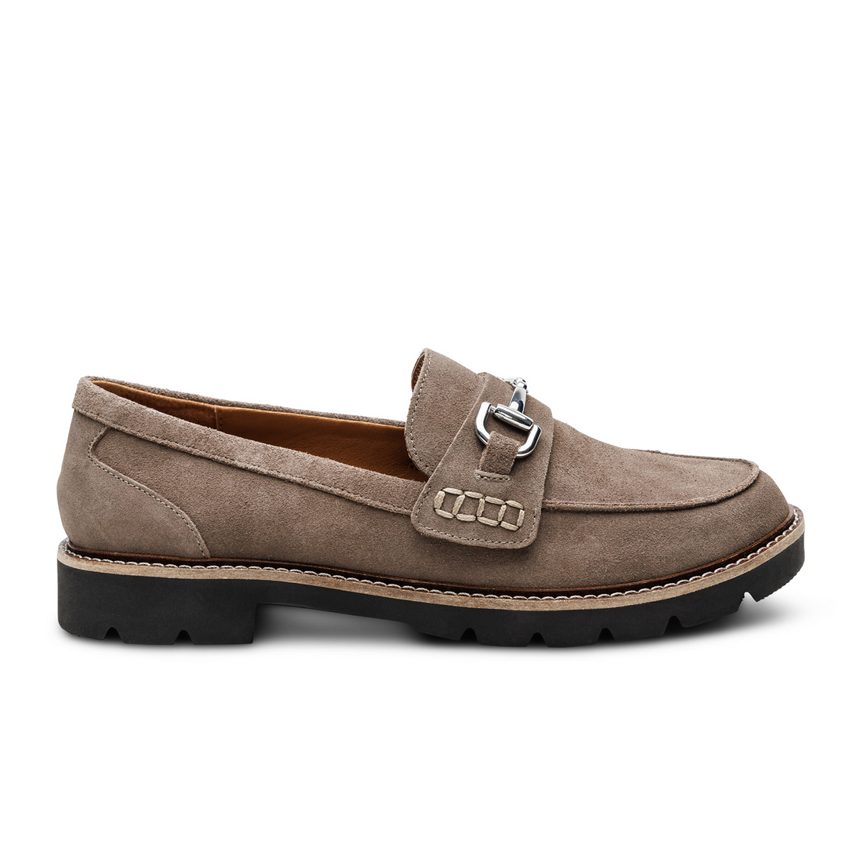 Aetrex Colette Loafer (Women) - Taupe Suede Dress-Casual - Loafers - The Heel Shoe Fitters