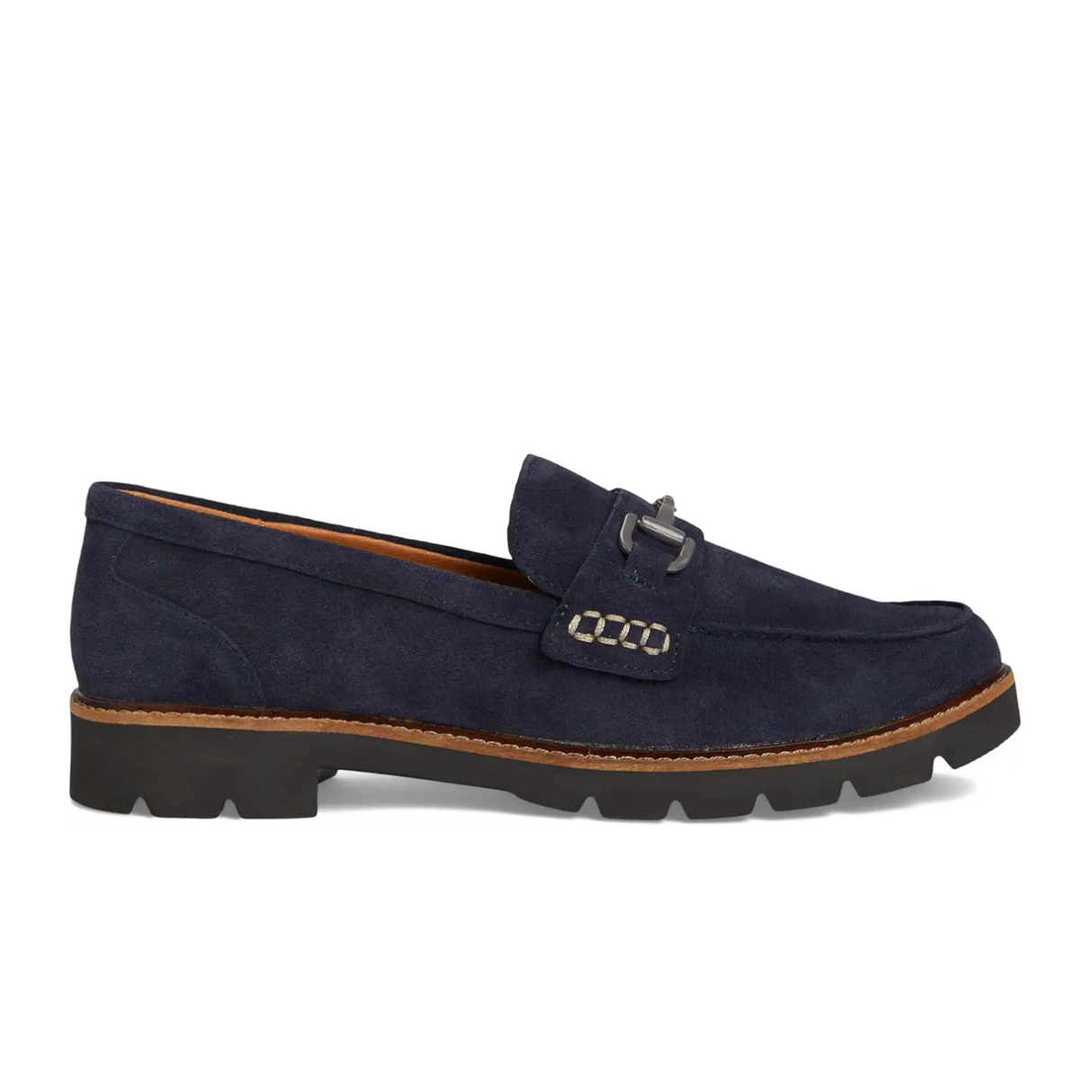 Aetrex Colette Loafer (Women) - Navy Suede Dress-Casual - Loafers - The Heel Shoe Fitters