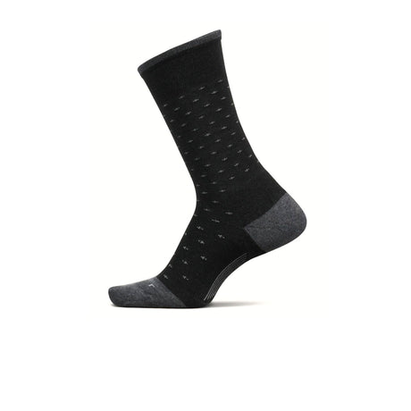 Feetures LM1015620 Max Cushion Classic Rib Crew Sock (Men) - Buttoned Up Charcoal Accessories - Socks - Performance - The Heel Shoe Fitters