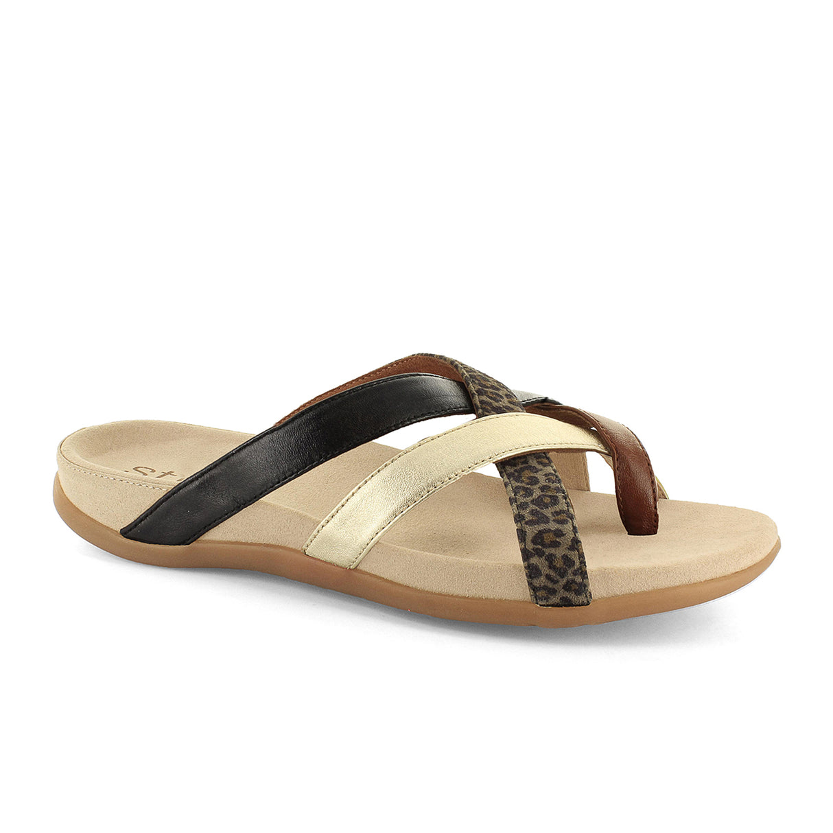 Strive Lola Sandal (Women) - Leopard Mix Sandal - Slide - The Heel Shoe Fitters