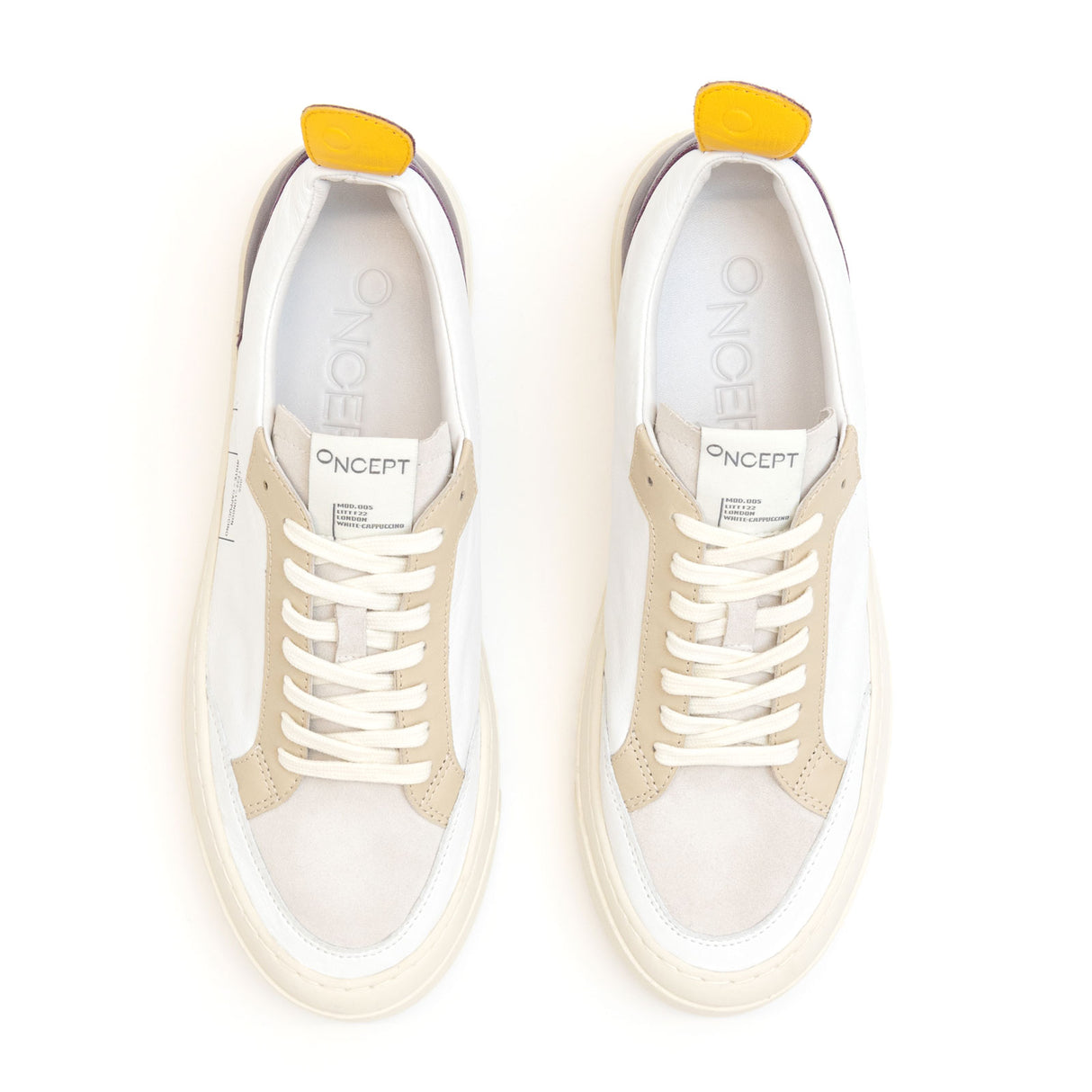 Oncept London Sneaker (Women) - White/Cappuccino Athletic - Casual - Lace Up - The Heel Shoe Fitters