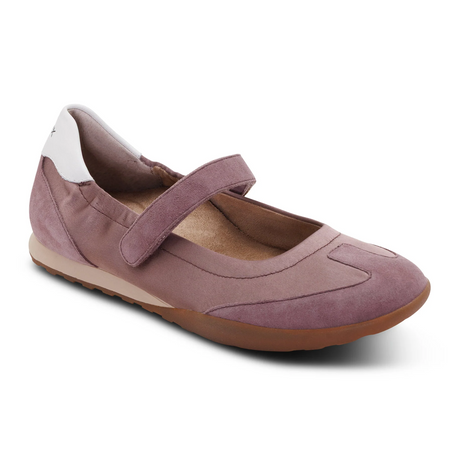 Aetrex Haley Mary Jane Sneaker (Women) - Mauve Athletic - Casual - Slip On - The Heel Shoe Fitters