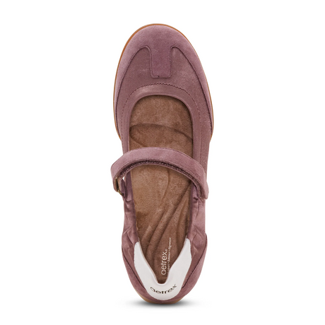 Aetrex Haley Mary Jane Sneaker (Women) - Mauve Athletic - Casual - Slip On - The Heel Shoe Fitters