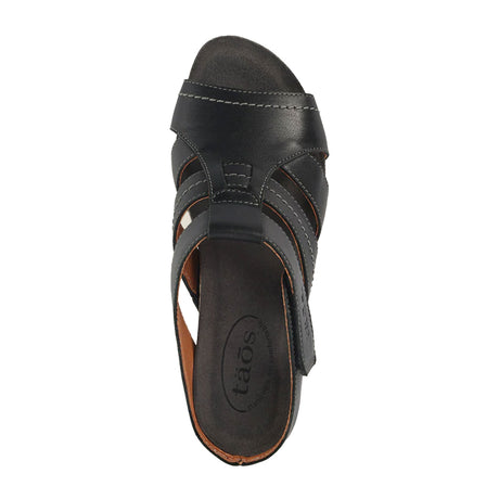 Taos Lydia Wedge Sandal (Women) - Black Sandals - Heel/Wedge - The Heel Shoe Fitters