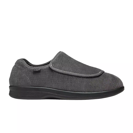 Propet Cush N Foot Slipper (Men) - Slate Corduroy Dress-Casual - Slippers - The Heel Shoe Fitters