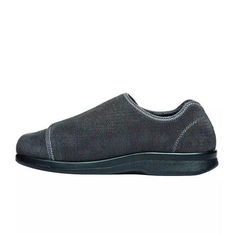 Propet Cush N Foot Slipper (Men) - Slate Corduroy Dress-Casual - Slippers - The Heel Shoe Fitters