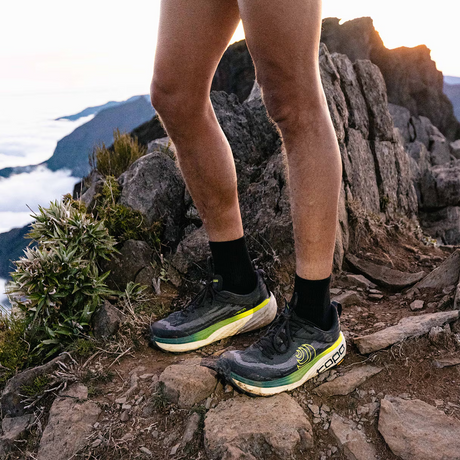 Topo Vista Running Shoe (Men) - Black/Lime Athletic - Running - Trail - The Heel Shoe Fitters