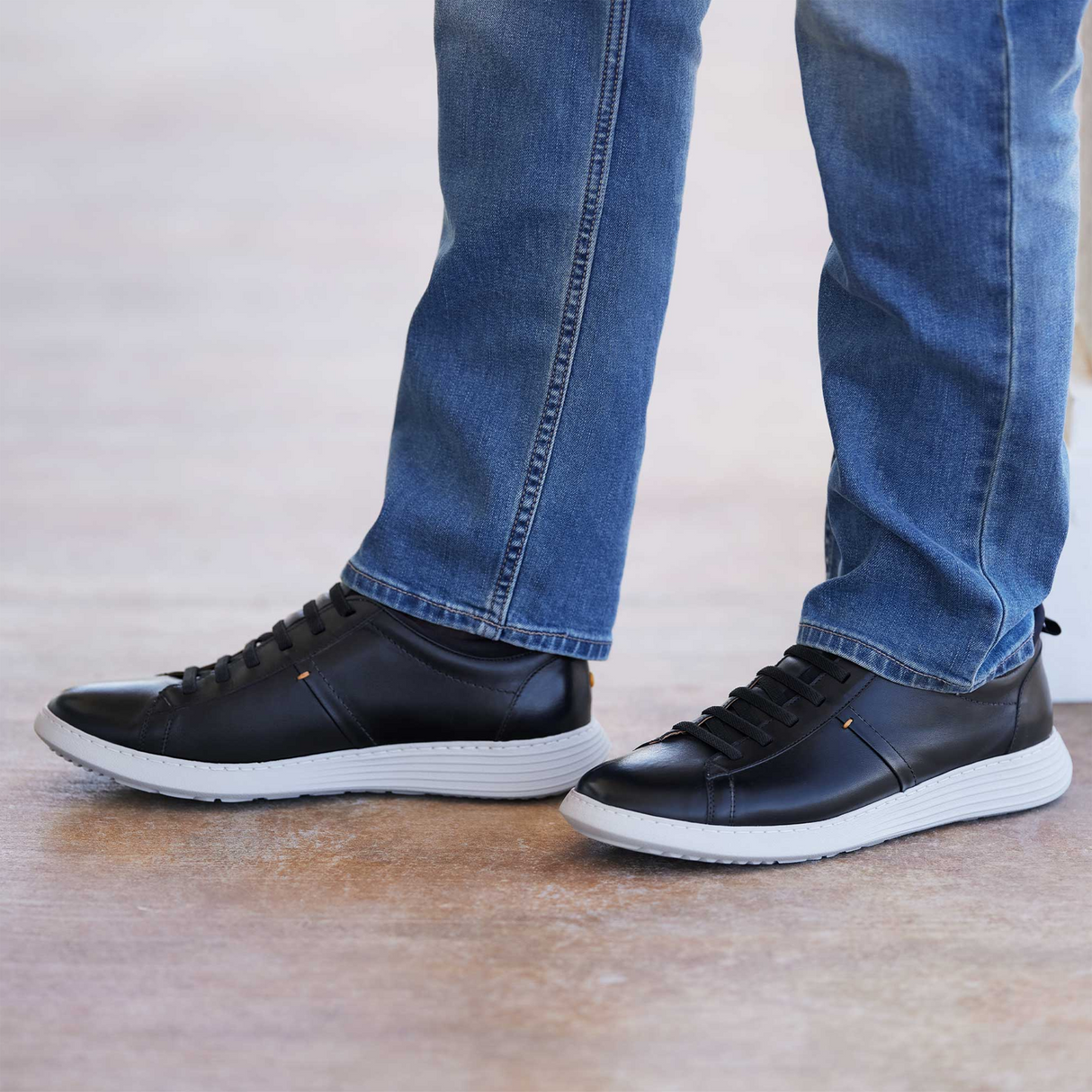 Samuel Hubbard Featherlight Flight Slip On Sneaker (Men) - Black Leather Athletic - Casual - Lace Up - The Heel Shoe Fitters