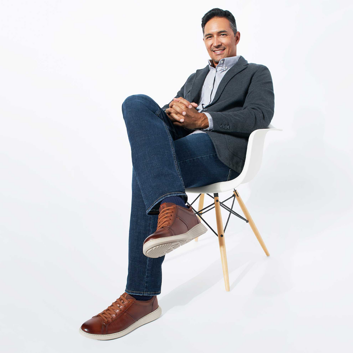 Samuel Hubbard Featherlight Flight Slip On Sneaker (Men) - Cognac Leather Athletic - Casual - Lace Up - The Heel Shoe Fitters