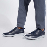 Samuel Hubbard Featherlight Flight Slip On Sneaker (Men) - Navy Leather Athletic - Casual - Lace Up - The Heel Shoe Fitters