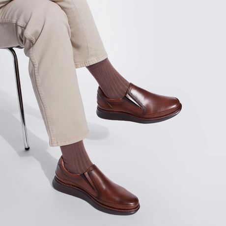 Samuel Hubbard Rafael Slip On (Men) - Cognac Leather Dress-Casual - Slip On - The Heel Shoe Fitters