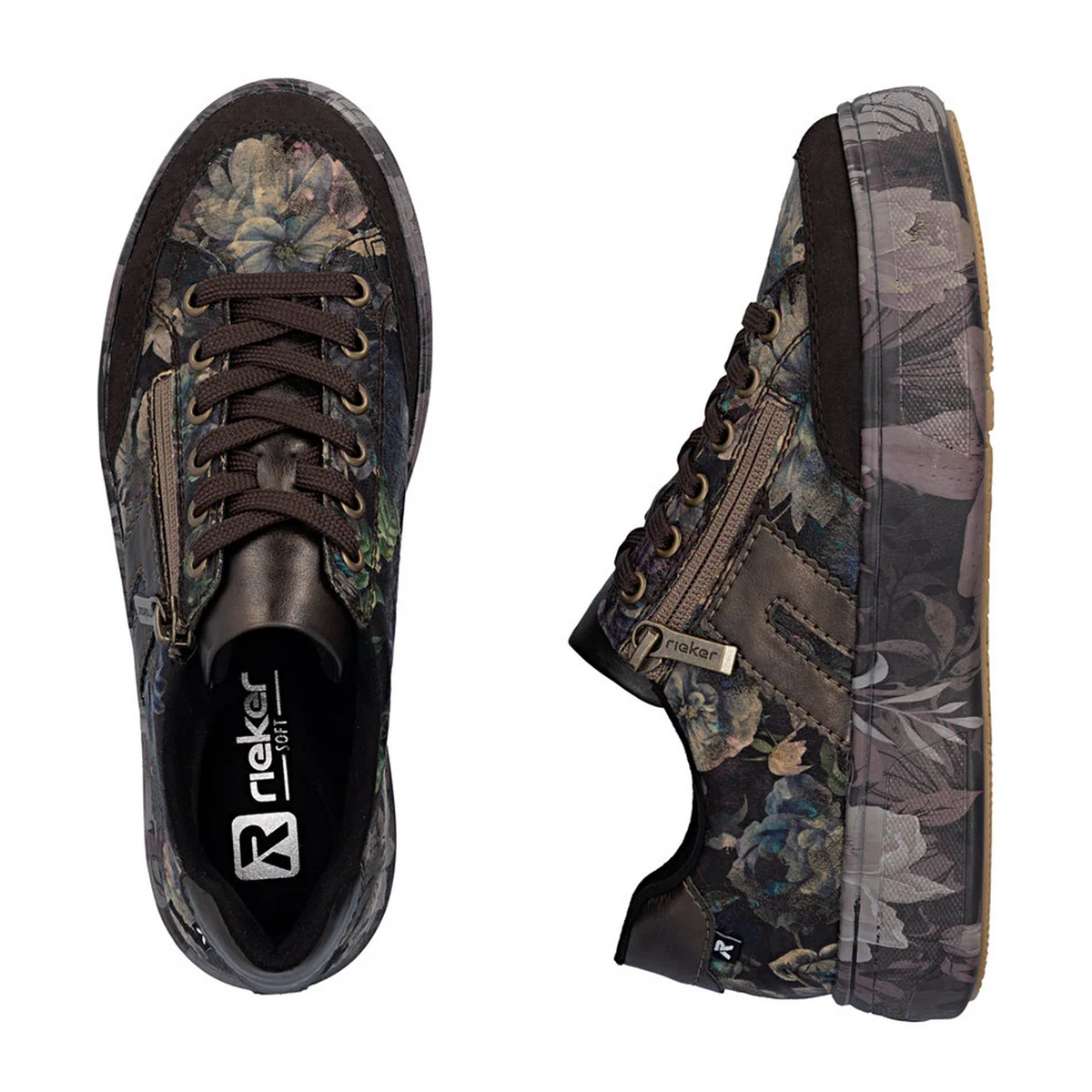 Rieker Brooke M7711 Sneaker (Women) - Nougat/Schwarz Pastell