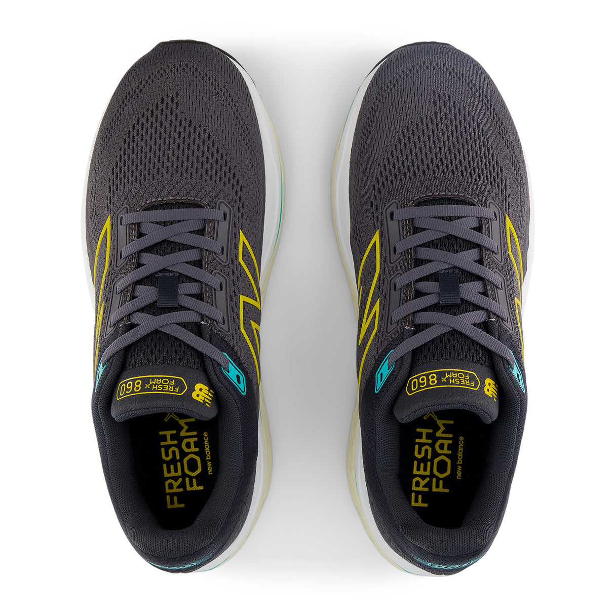 New Balance Fresh Foam X 860v14 (Men) - Magnet/Ginger Lemon/Cyber Jade Athletic - Running - Stability - The Heel Shoe Fitters