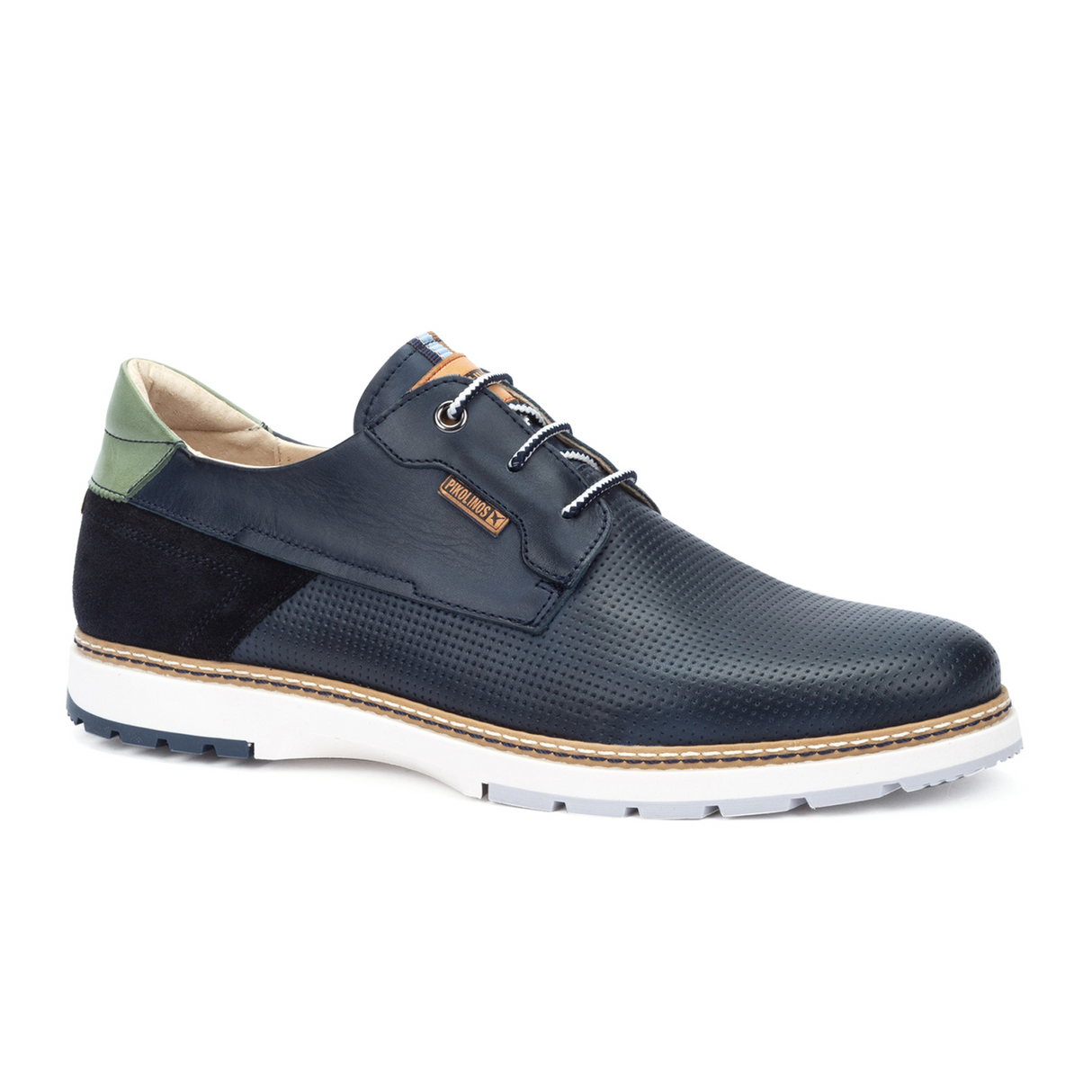Pikolinos Olvera M8A-4222C1 Oxford (Men) - Blue Leather Dress-Casual - Lace Up - The Heel Shoe Fitters