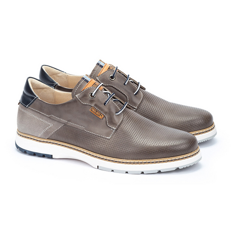Pikolinos Olvera M8A-4222C1 Oxford (Men) - Dark Grey Leather Dress-Casual - Lace Up - The Heel Shoe Fitters