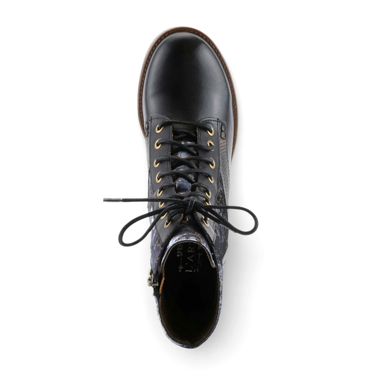 L'Artiste Marty-Flow Lace Up Boot (Women) - Black Multi Boots - Casual - Low - The Heel Shoe Fitters