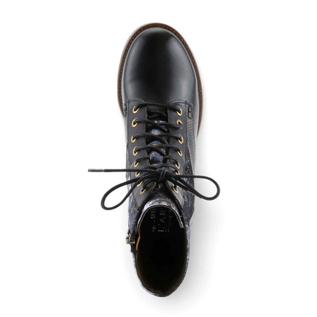 L'Artiste Marty-Flow Lace Up Boot (Women) - Black Multi Boots - Casual - Low - The Heel Shoe Fitters