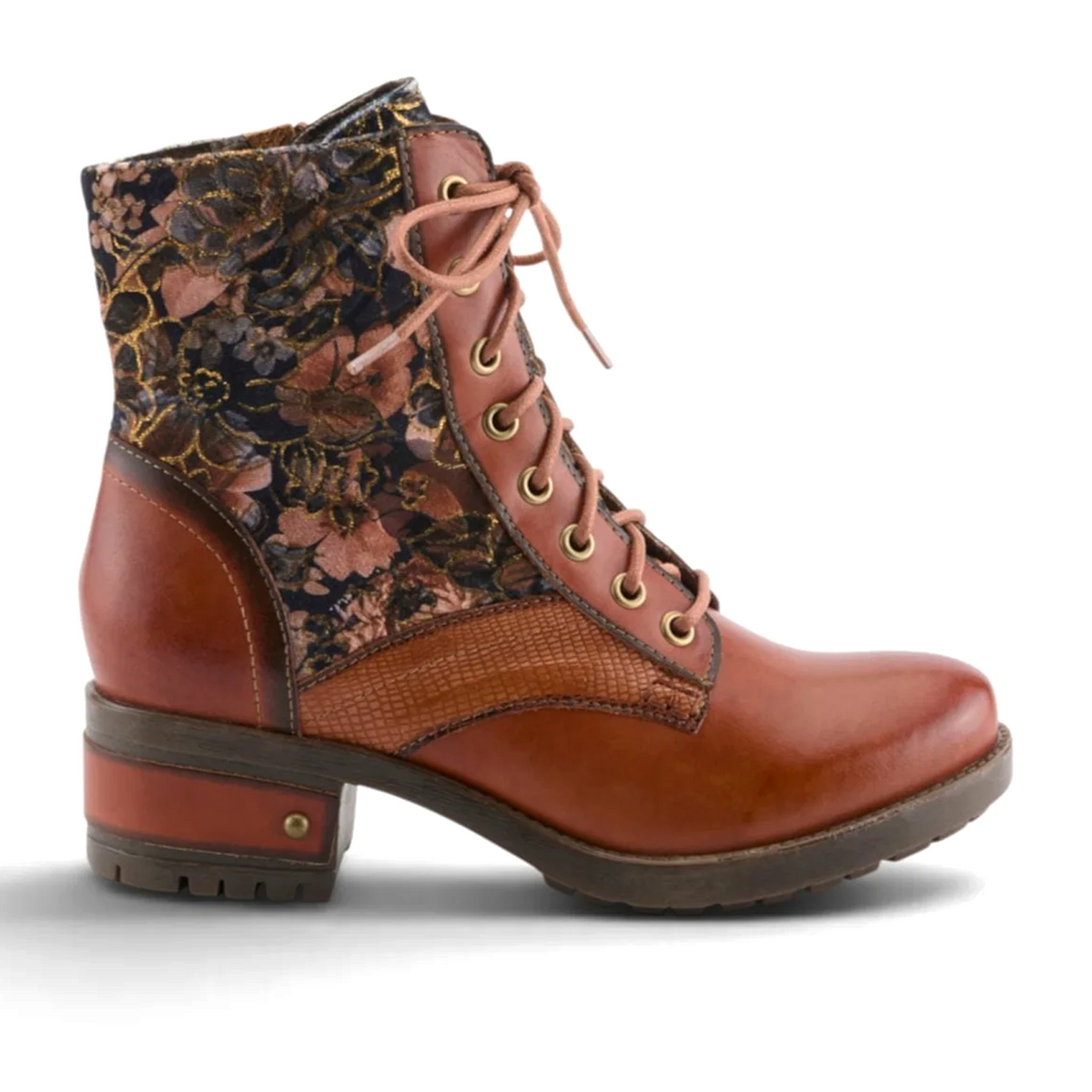L'Artiste Marty-Flow Lace Up Boot (Women) - Camel Multi