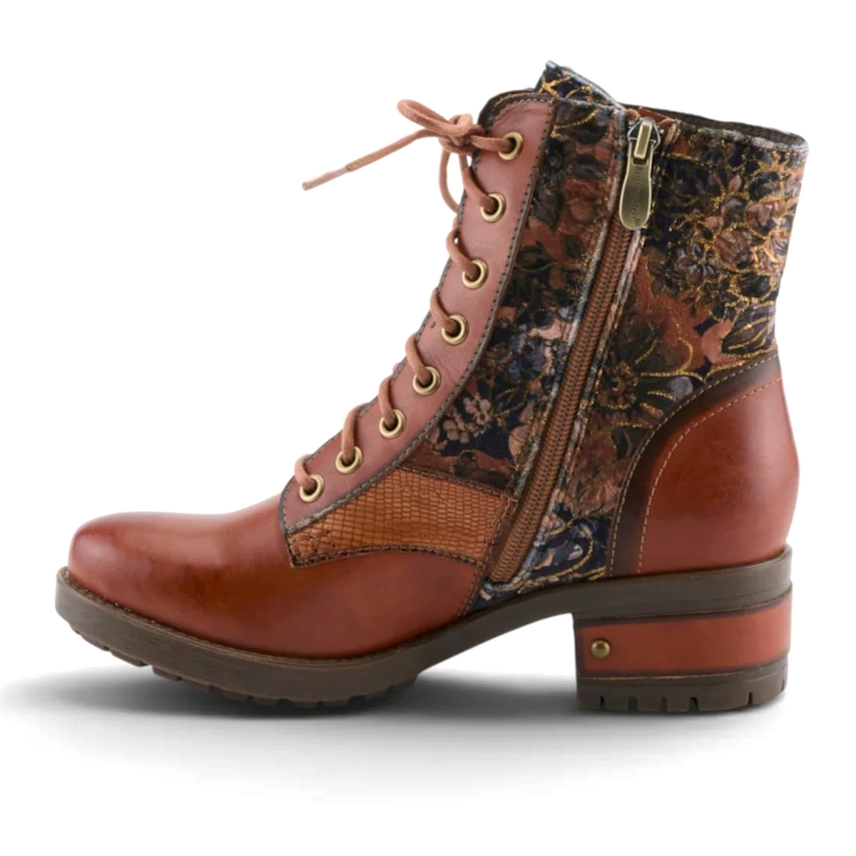 L'Artiste Marty-Flow Lace Up Boot (Women) - Camel Multi