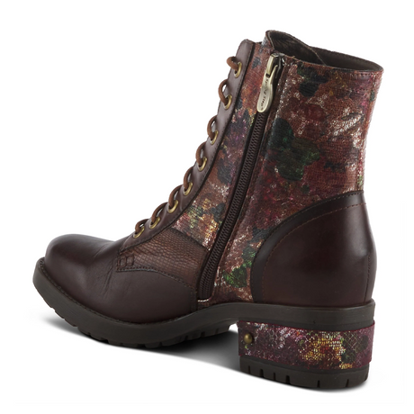 L'Artiste Marty-Met Combat Boot (Women) - Brown Multi Boots - Casual - Mid - The Heel Shoe Fitters